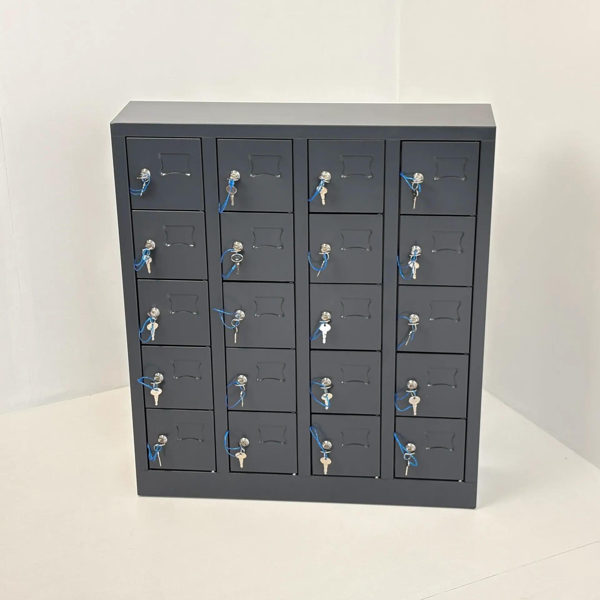 [107542] Telefoon opbergkast 5-laags 20 deuren 81x20x92cm Antracietgrijs