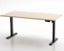 Duradesk Elektrisch Verstelbaar Bureau 160 X 80 cm - Zwart frame - FlumeArno elm blad
