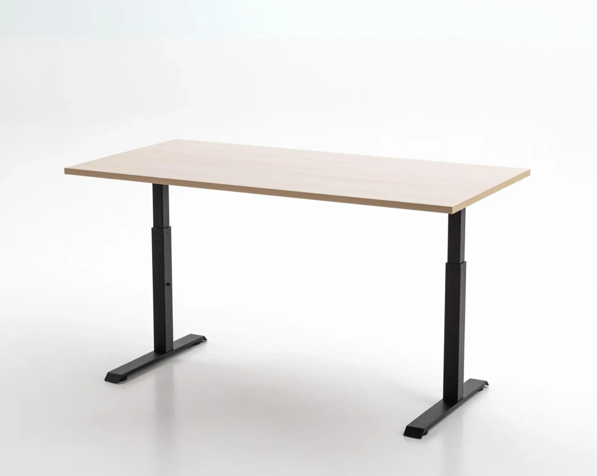 Duradesk Handmatig Verstelbaar Bureau 160 X 80 cm - Flumearno elm blad (Vicenza Oak blad)